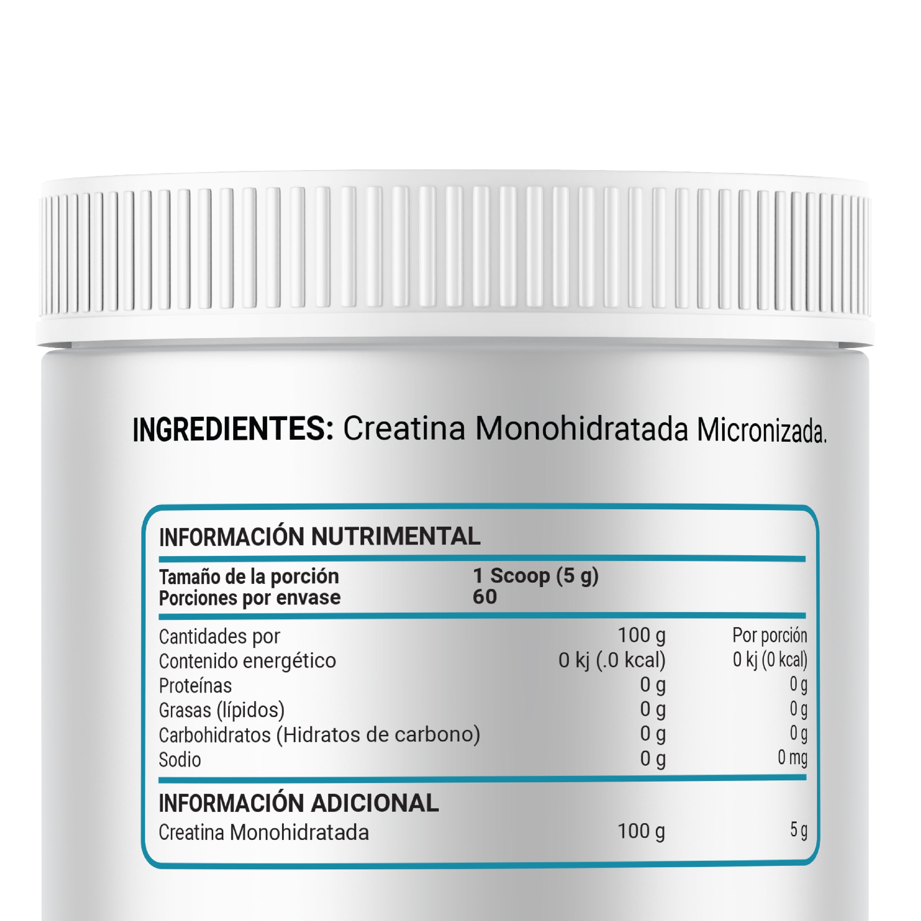 Restart Creatina Monohidratada Micronizada Sin Sabor - Creatina en Polvo 300g (60 Porciones)