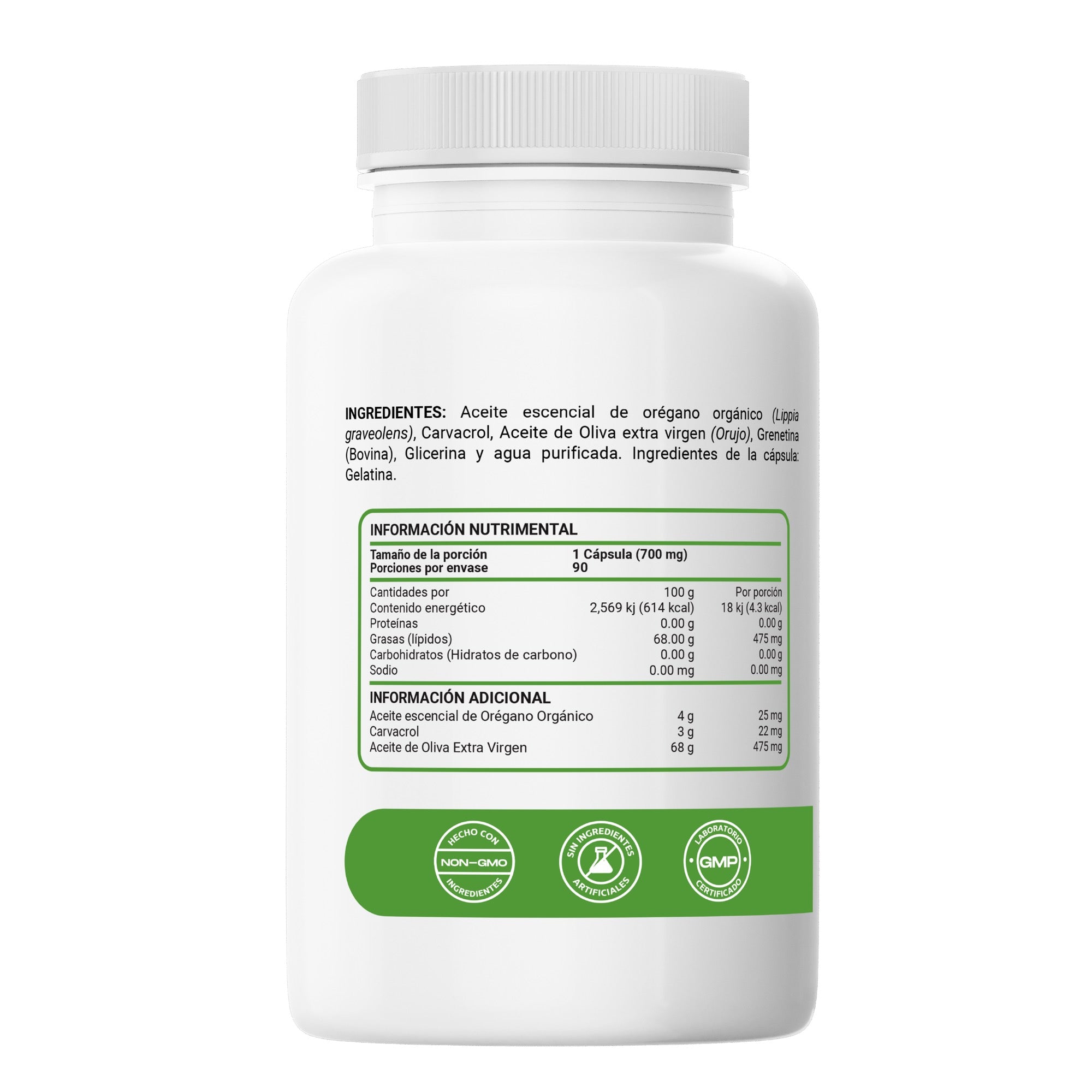 Aceite de Oregano Orgánico 100% Natural con 88% Carvacrol | Redefinimos el Estándar en Suplementación | Candida | Oil of Oregano Grado Alimenticio | 90 Cápsulas