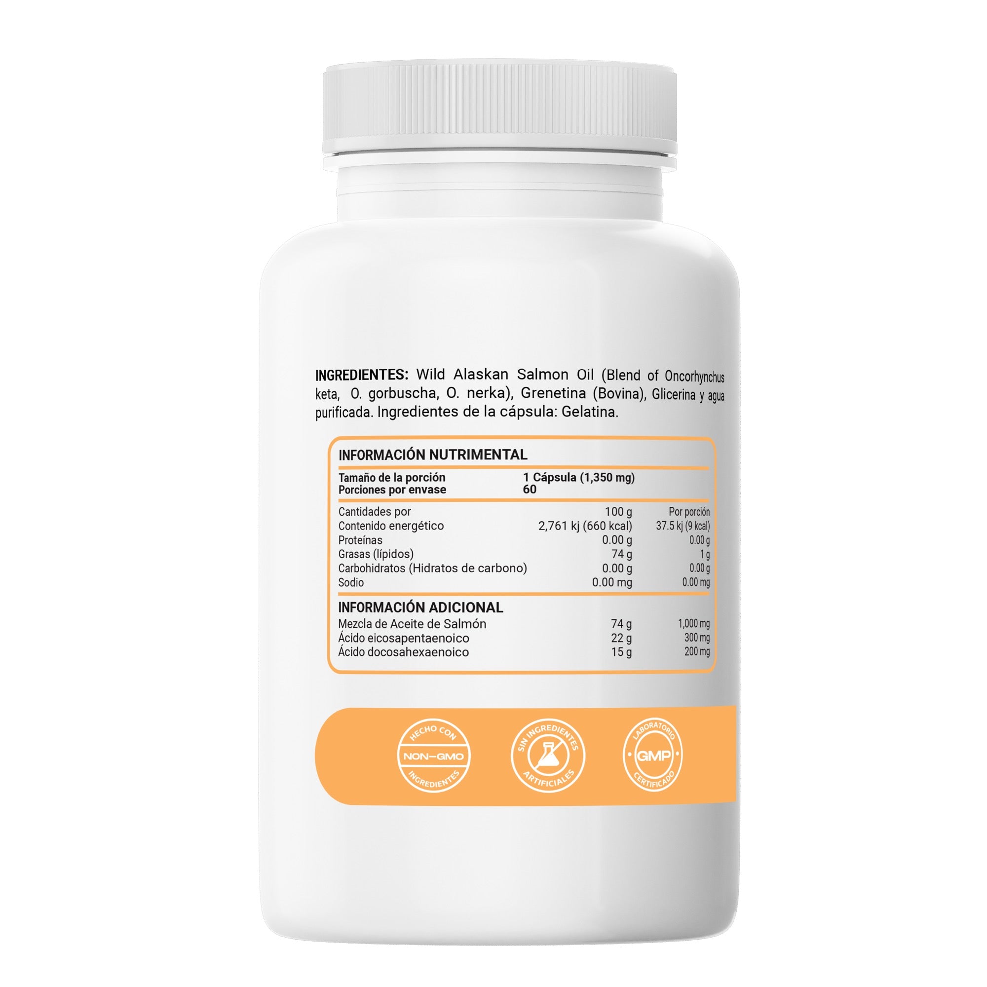 Salmon Oil 3X Wild Alaskan  Restart | Aceite de Salmón Salvaje de Alaska de 3 Especies | 300mg EPA + 200mg DHA | Alta Concentración | Omega 3 Premium - 60 Cápsulas