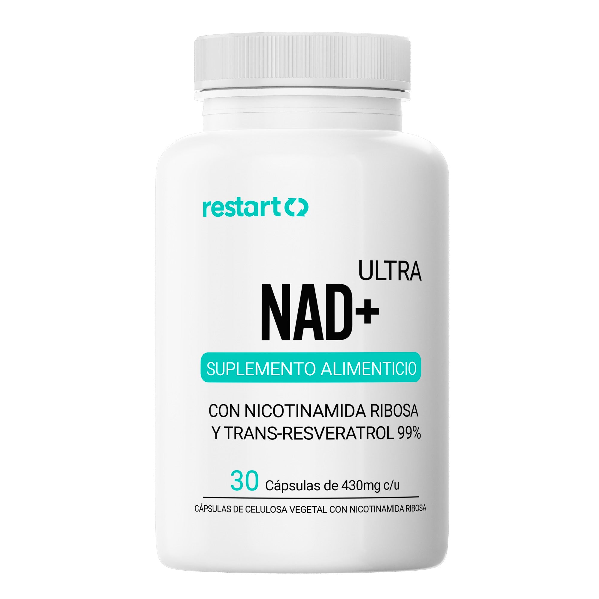 NAD+ Ultra | con Nicotinamida Ribosa y Trans-Resveratrol 99% - 30 Cápsulas