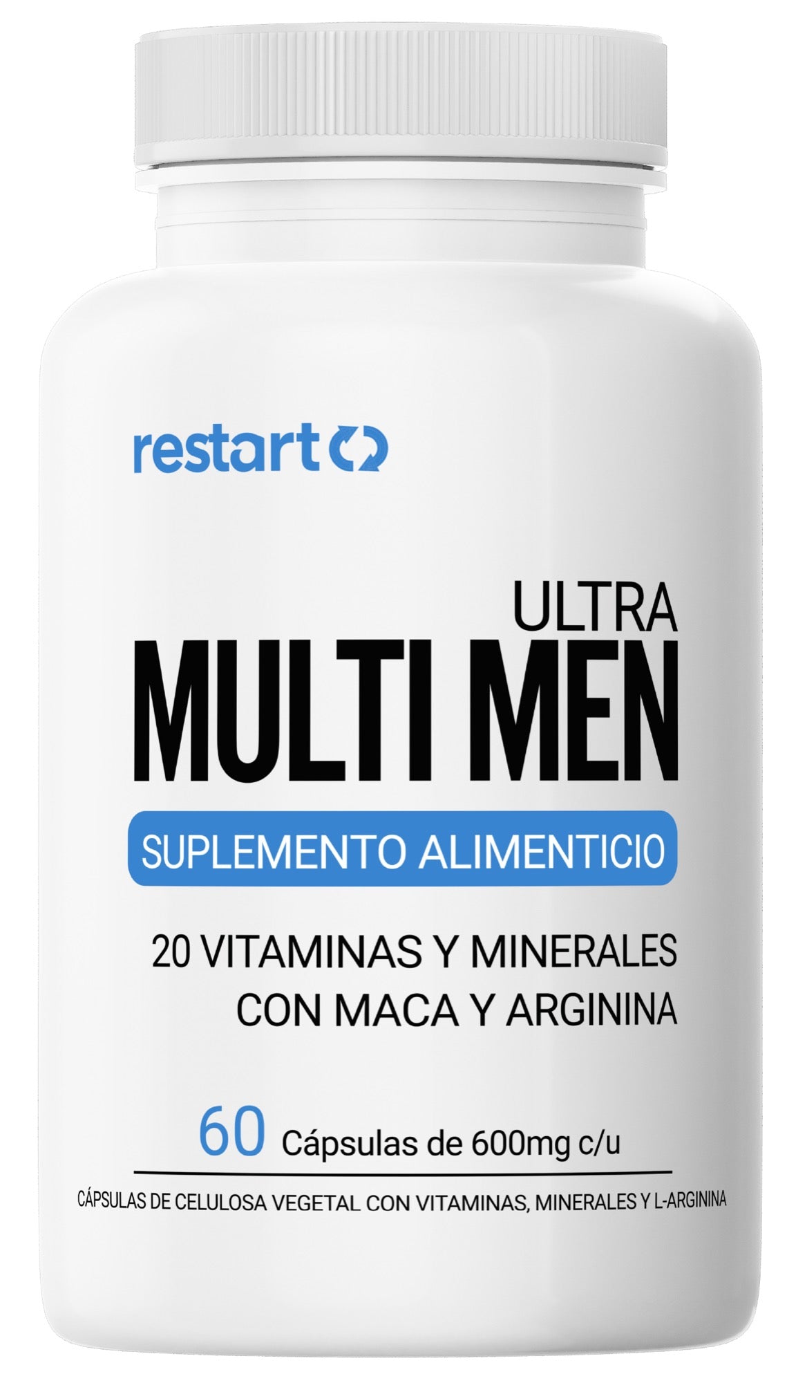 Ultra Multi Men | Multivitamínico Hombre | Maca y Arginina | Vitalidad Masculina | 60 Cápsulas