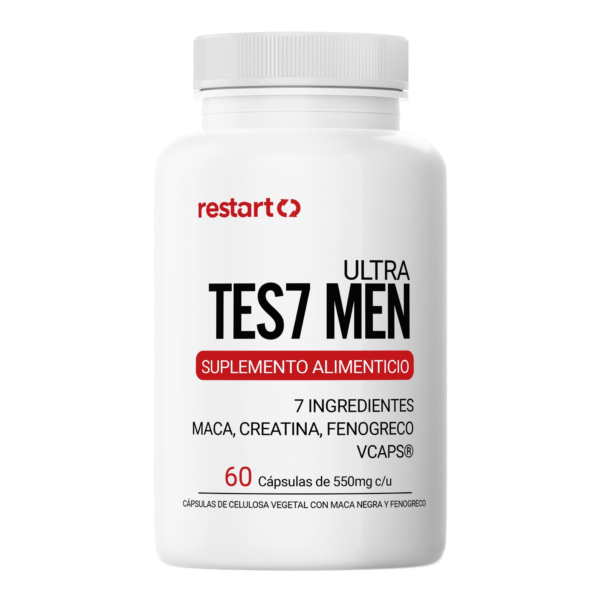 Ultra TESTO MEN | Fórmula 7 en 1 - 60 Cápsulas – Restart
